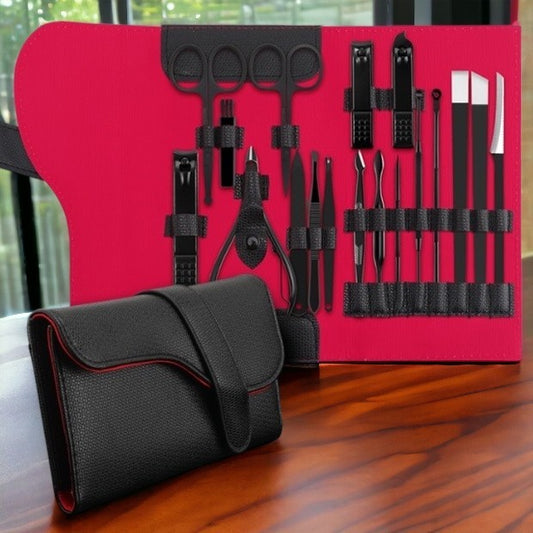 18-in-1 Original Manicure and Pedicure Set - Complete Nail Care Kit with Clippers in Portable Bag